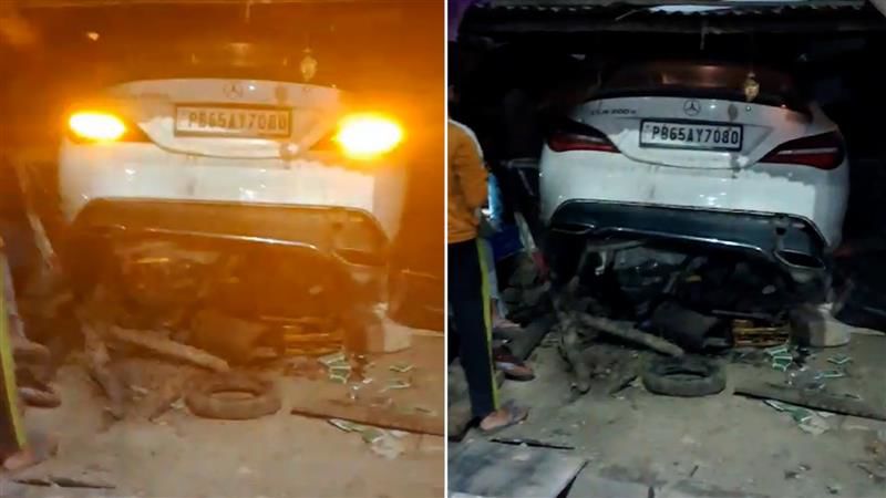 Speeding Mercedes enters roadside shop in Mohali's Phase 8, kills man