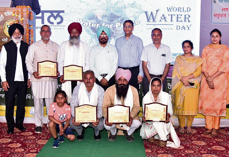 Punjab Agricultural University organises programme on World Water Day, felicitates farmers