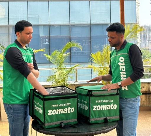 Zomato launches ‘Pure Veg Fleet’ for vegetarian customers