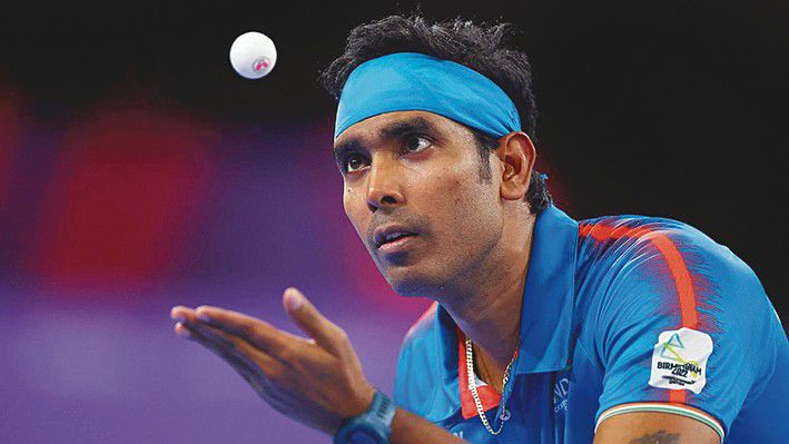 Giant killer Sharath enters quarterfinals with easy win