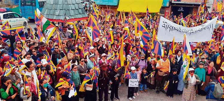 Protests in Dharamsala mark 65th anniversary of Tibetan Uprising Day
