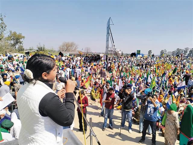 Wrestler Sakshi Malik joins protesting Punjab farmers at Shambhu on International Women’s Day
