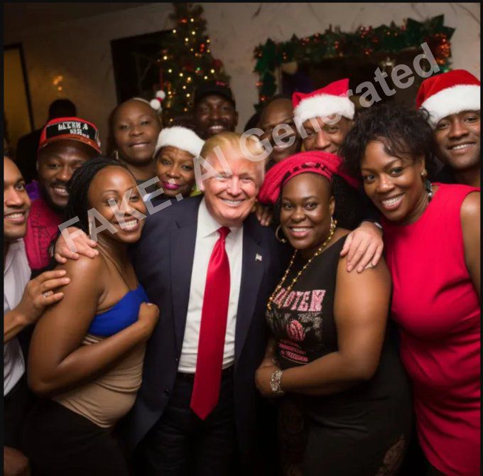 Fake images made to show Trump with Black supporters highlight concerns around AI and elections
