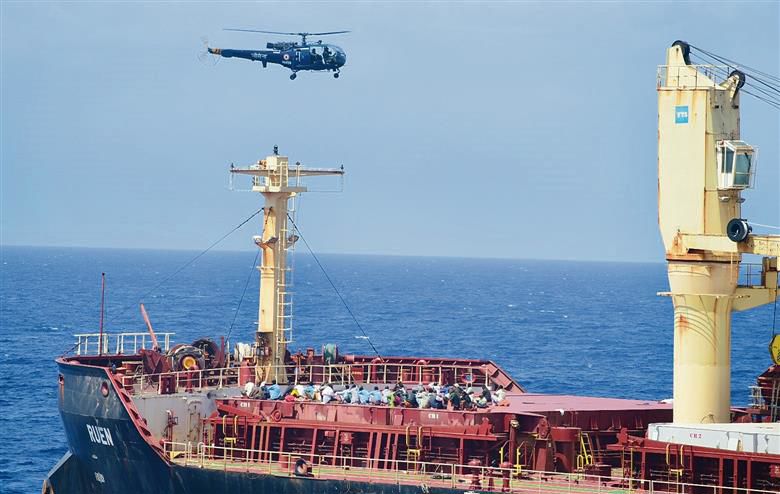 Navy rescues hijacked vessel from pirates, frees 17 crew members