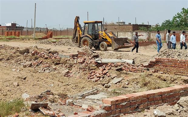 Illegal colony demolished on Mulechak Road