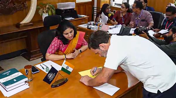 Rahul Gandhi files nomination papers from Kerala's Wayanad Lok Sabha seat