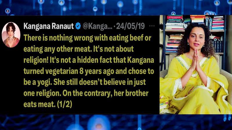 Kangana Ranaut says ‘she doesn't consume beef, proud to be Hindu’ as her old tweet over ‘nothing wrong in eating it' surfaces