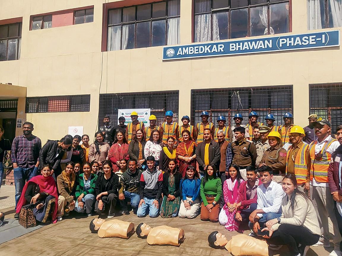 Disaster Day training at Himachal Pradesh University