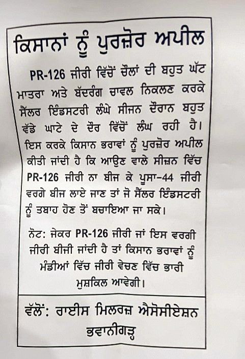 Despite ban by Punjab Govt, PUSA 44 seeds readily available in market