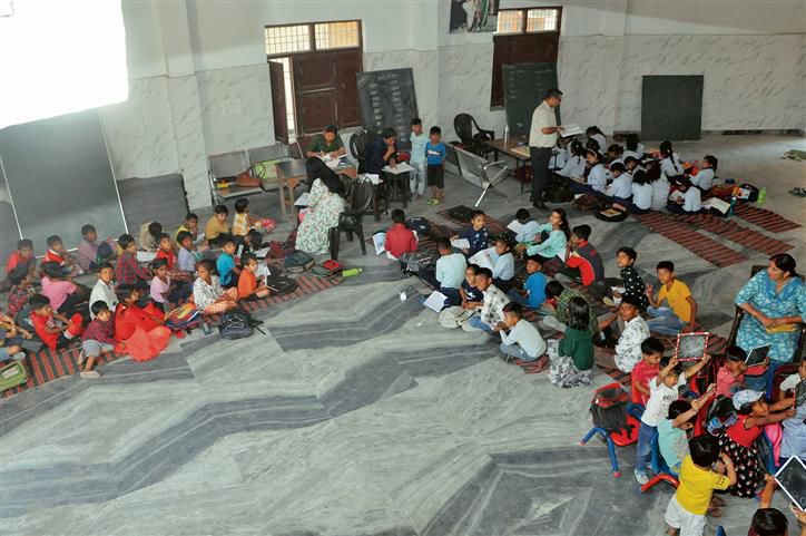 Panipat school construction incomplete, 350 kids forced to study in dharamshalas