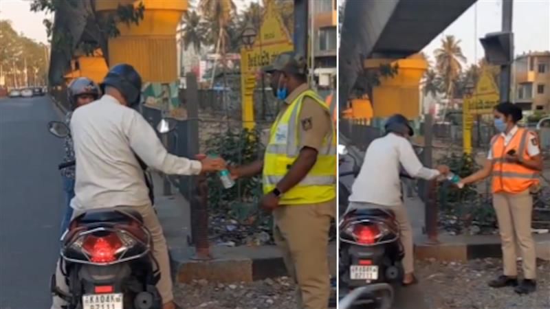 No water in Bengaluru: This ‘unsung hero’ distributes water bottles to traffic police in viral video