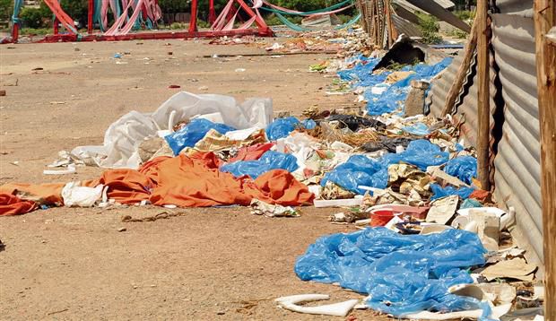 Post conclusion of events, organisers leave heaps of garbage at public places
