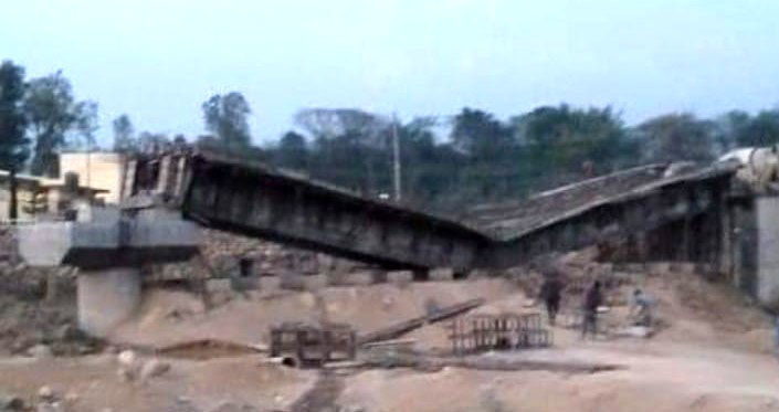 Bridge damaged in Manipur blast, over 150trucks carrying essential goods stranded