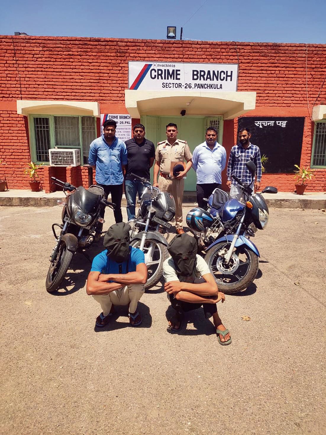Panchkula cops bust gang of bike thieves, 2 arrested