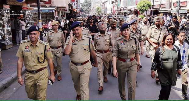 Amritsar: Police conduct flag march ahead of Lok Sabha polls