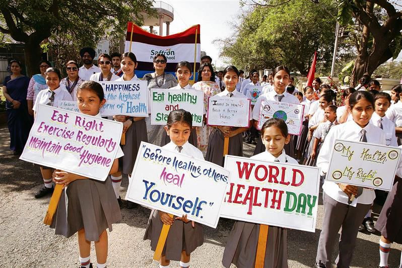 Saffron Public School, Phagwara, celebrates World Health Day
