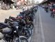 2-wheelers parked on Panipat footpaths