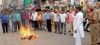 BJP leaders burn effigy of AAP minister Bhullar