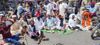 Differently abled hold protest in Tarn Taran