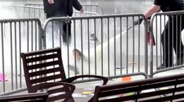 Man sets self on fire outside New York court where Trump trial under way
