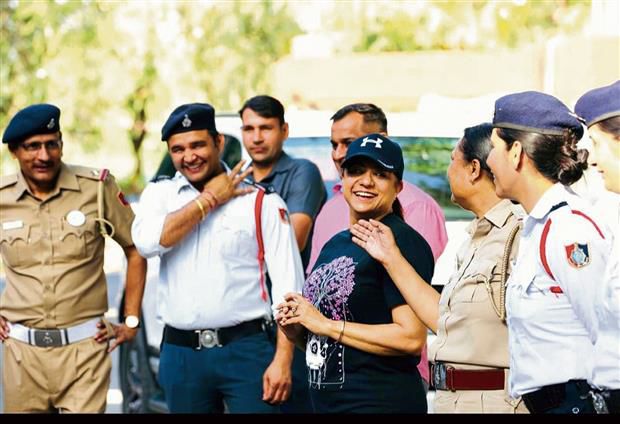 Chandigarh traffic cops spread smiles on World Laughter Day