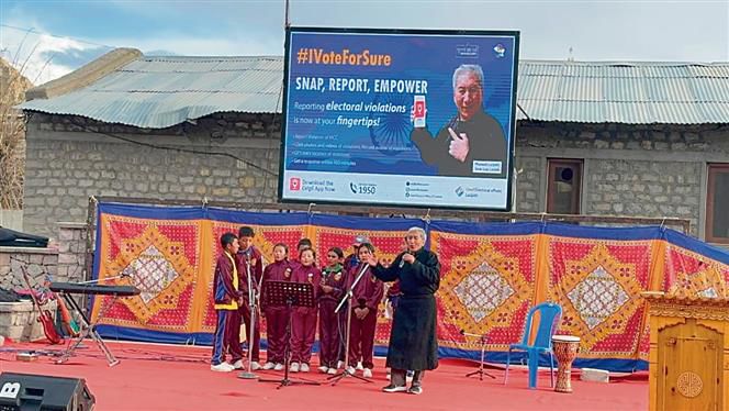 Ladakh CEO unveils song to inspire voters