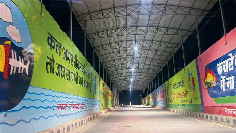 Lights installed at underpass on mini-bypass in Jind