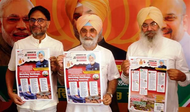 Taranjit Singh Sandhu releases manifesto, Amritsar’s all-round development emphasised
