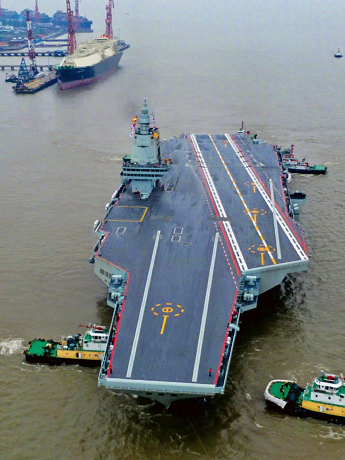 Fujian in tow, China flexes maritime muscle