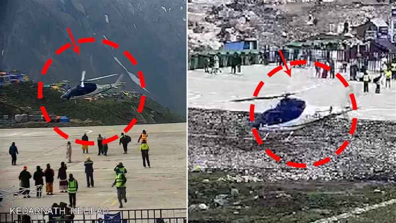 Video: Miraculous escape for tourists in Kedarnath as helicopter spins out of control before hitting ground
