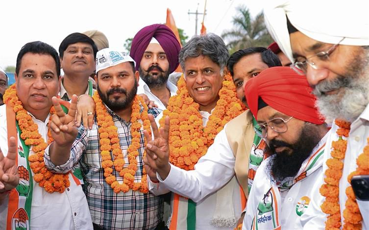 Will make up for ‘BJP’s 10 lost years’, Manish Tewari gives assurance to Chandigarh residents