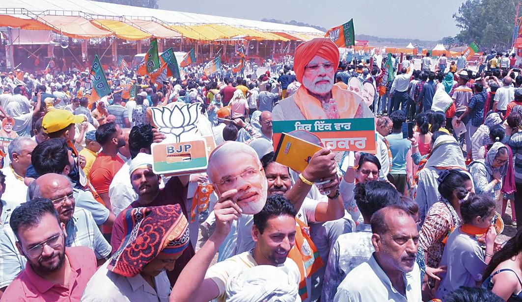 At Modi’s rally, crowd hopes for Ram ji ki agli sarkar in Delhi