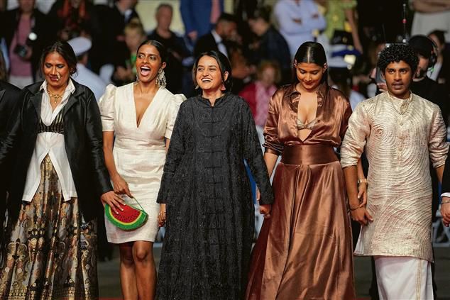 Payal Kapadia and cast of All We Imagine As Light shine at Cannes