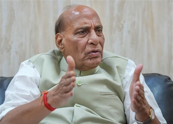 Heard of work from home, first time hearing about work from jail: Rajnath Singh in dig at Kejriwal