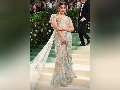Alia Bhatt shines at Met Gala 2024 in stunning floral Sabyasachi saree