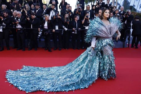 Aishwarya Rai Bachchan walks in blue-silver gown in second appearance at Cannes 2024