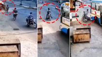 Haryana Roadways driver rams bus into chain snatchers, video goes viral