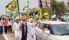 Barred from rally, farmers clash with cops, block roads