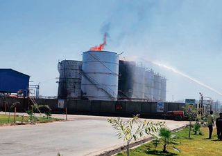 Man dies in fire at ethanol plant at Naraingarh