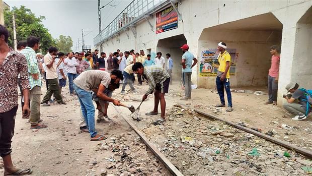 Rohtak: Finally, old railway track being removed, to make way for road