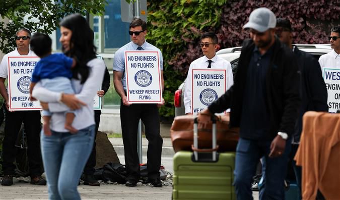 Canada airline WestJet cancels more than 400 flights after a surprise strike by mechanics’ union