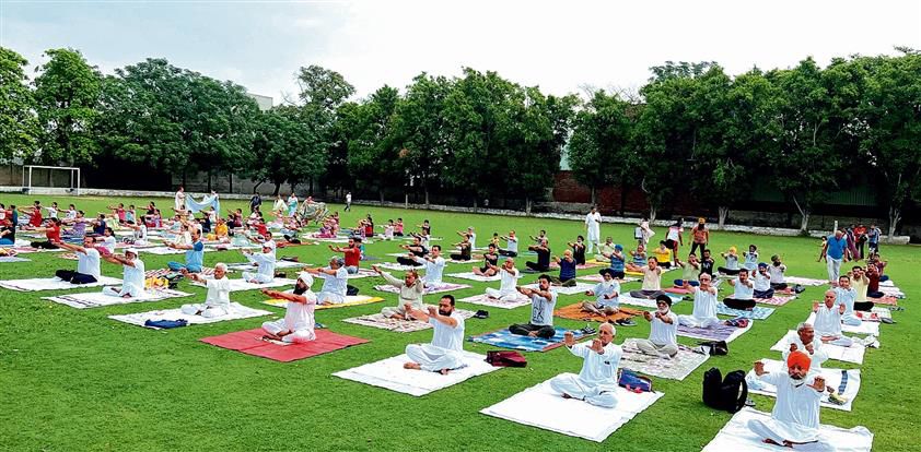 Towns mark Yoga Day with enthusiasm
