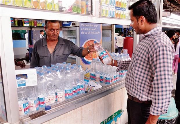 Passengers complain of overcharging for bottled water by vendors in trains, on railway stations