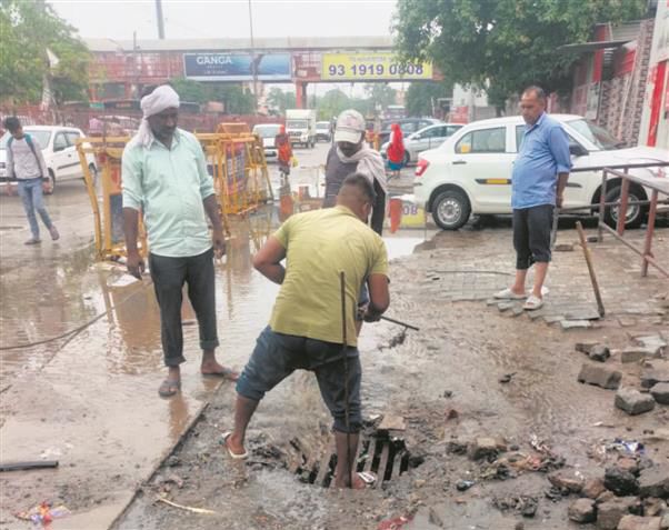 Clogged drains leave Gurugram in mess