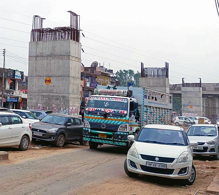 Slow pace of flyover work irks locals