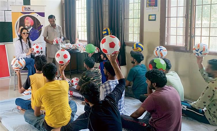 Jalandhar: Addicts find hope and new life in football sewing
