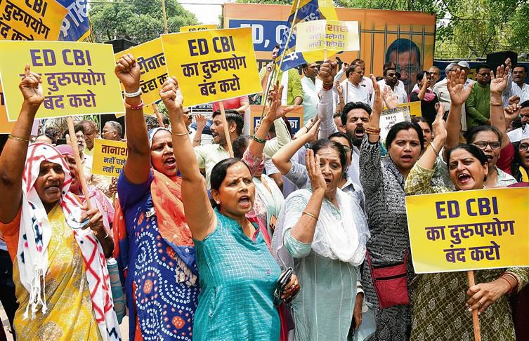 ‘Arvind Kejriwal’s arrest unconstitutional’: AAP holds protest near BJP HQ