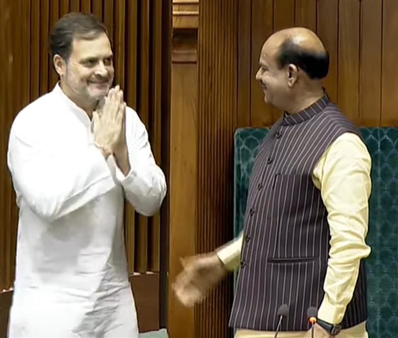 Rahul Gandhi meets Lok Sabha Speaker, says reference to Emergency could have been avoided