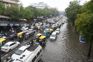 Heavy rain leaves Delhi waterlogged, traffic crawls