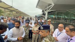 6 injured, flight operations impacted as portion of roof of Terminal 1 of Delhi airport collapses